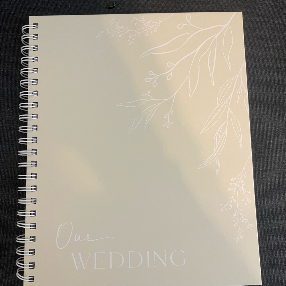 Elegant Cream Wedding Planner Notebook